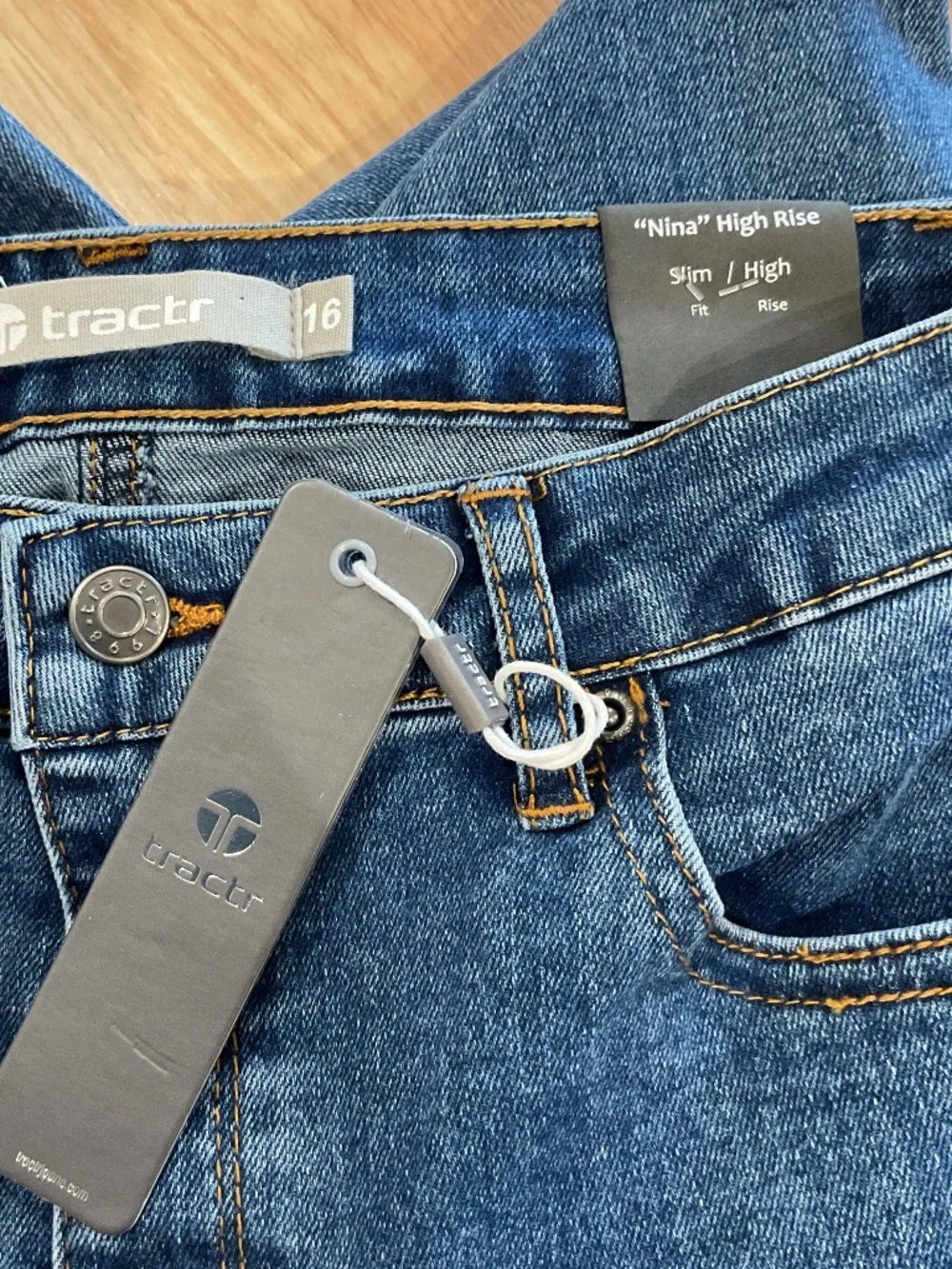 Tractr premium denim Nina high rise size 16 nwt slim fit